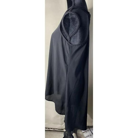 Ariat Black High Low Tunic Top Tank Shirt Chiffon Sleeveless Womens Size S/P - Picture 4 of 7